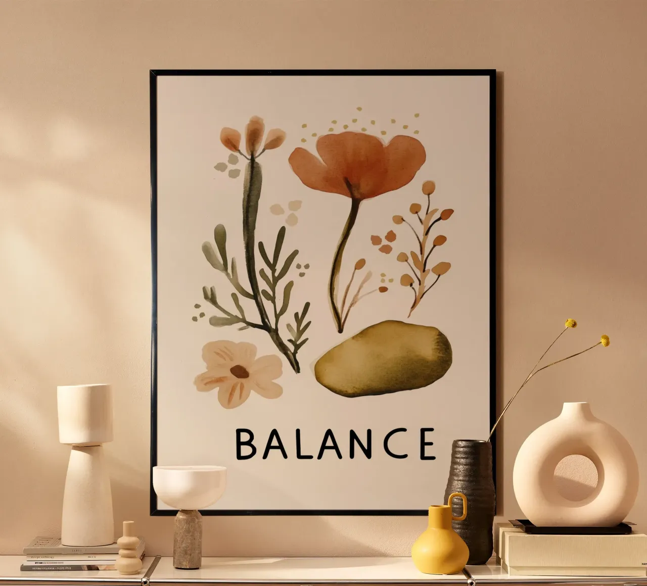 Balance No 2 poster con telaio in plastica da treechild