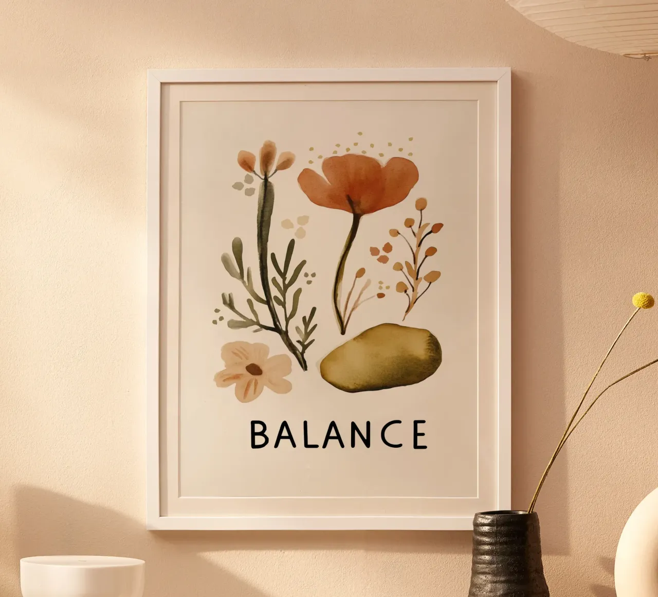 Balance No 2 poster con telaio in plastica da treechild
