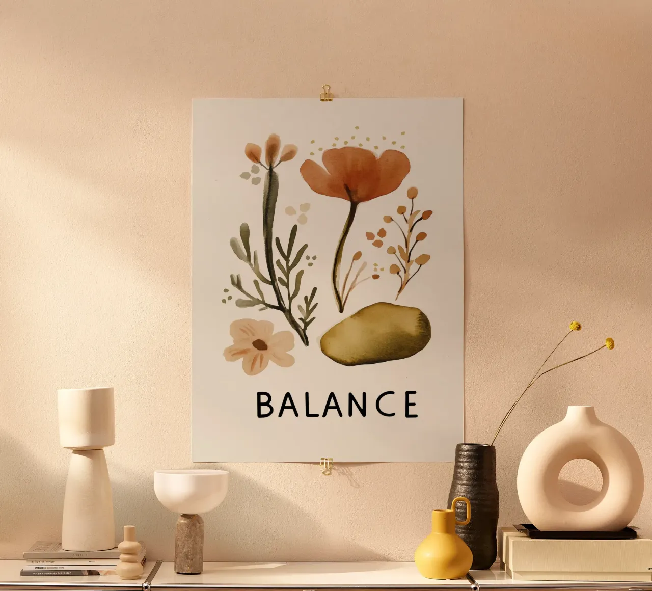 Balance No 2 poster con telaio in plastica da treechild