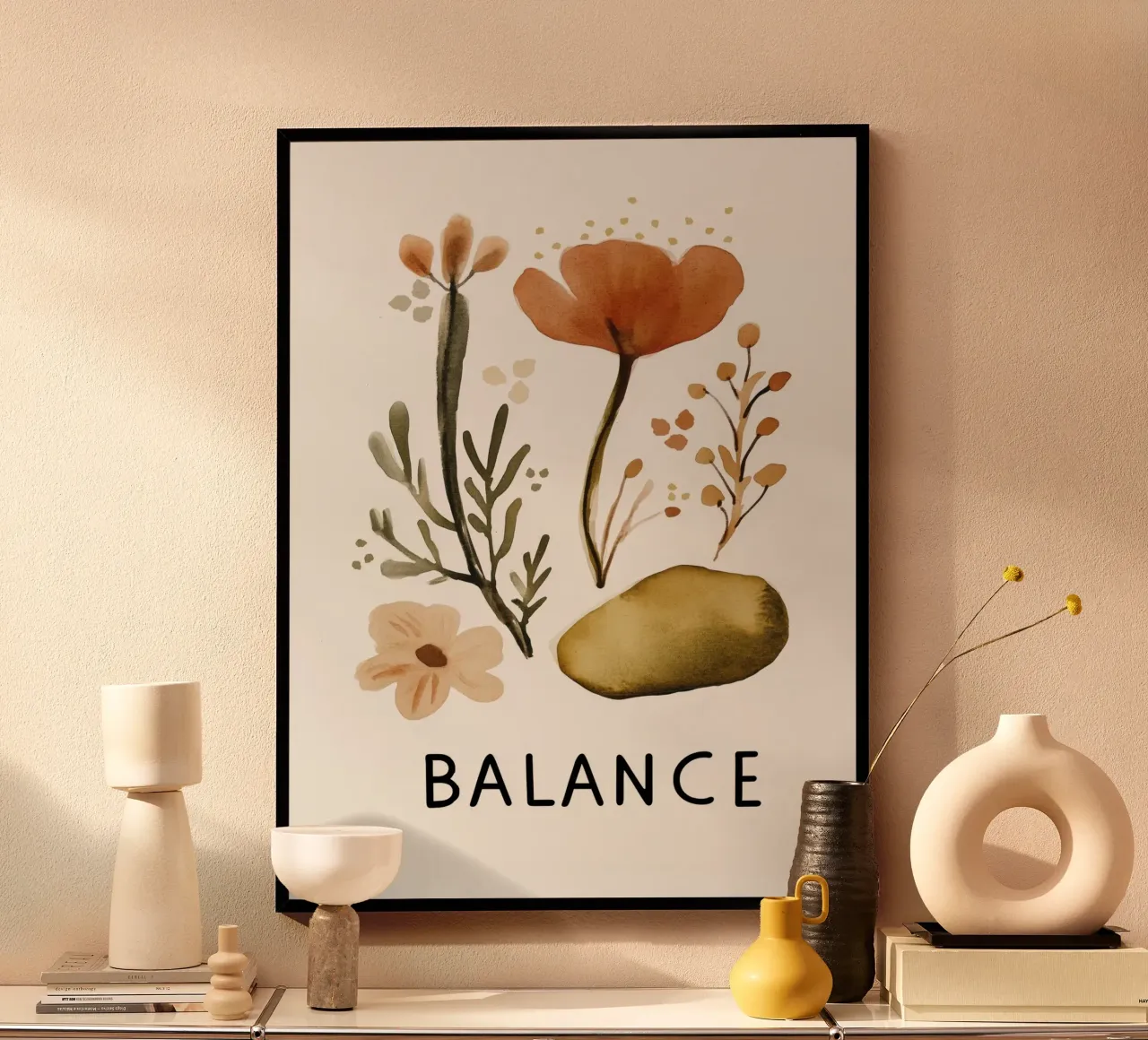 Balance No 2 poster con telaio in plastica da treechild
