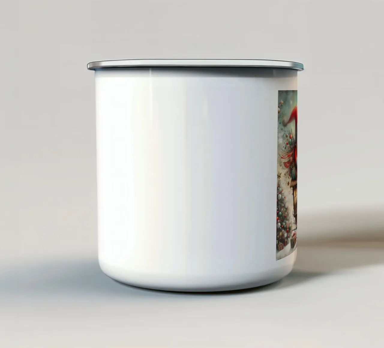a capricious Santa Claus tazza in smalto da ARTVI-SHOP