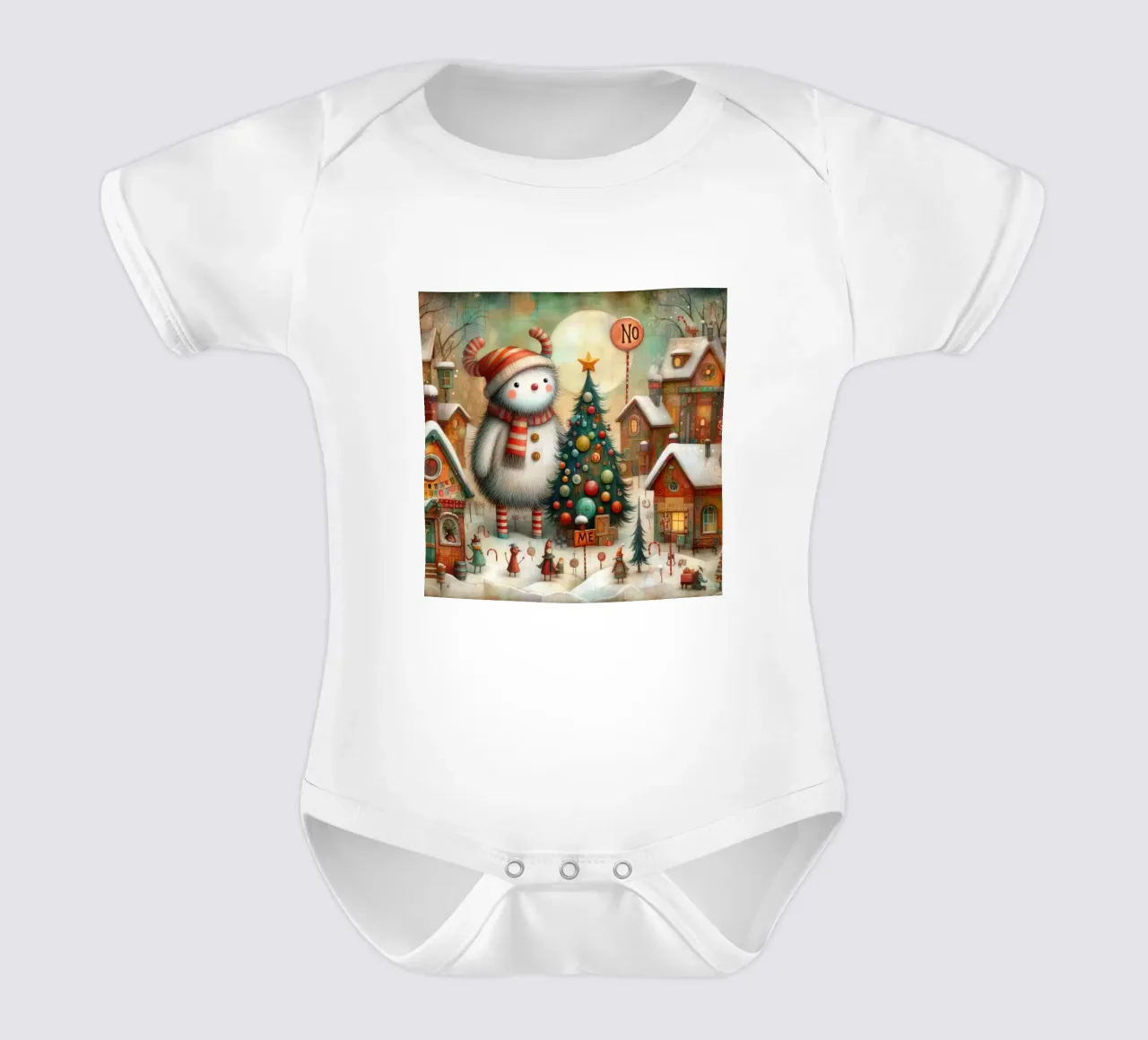 a capricious Santa Claus short-sleeve baby romper by 🎁 ARTVI-SHOP