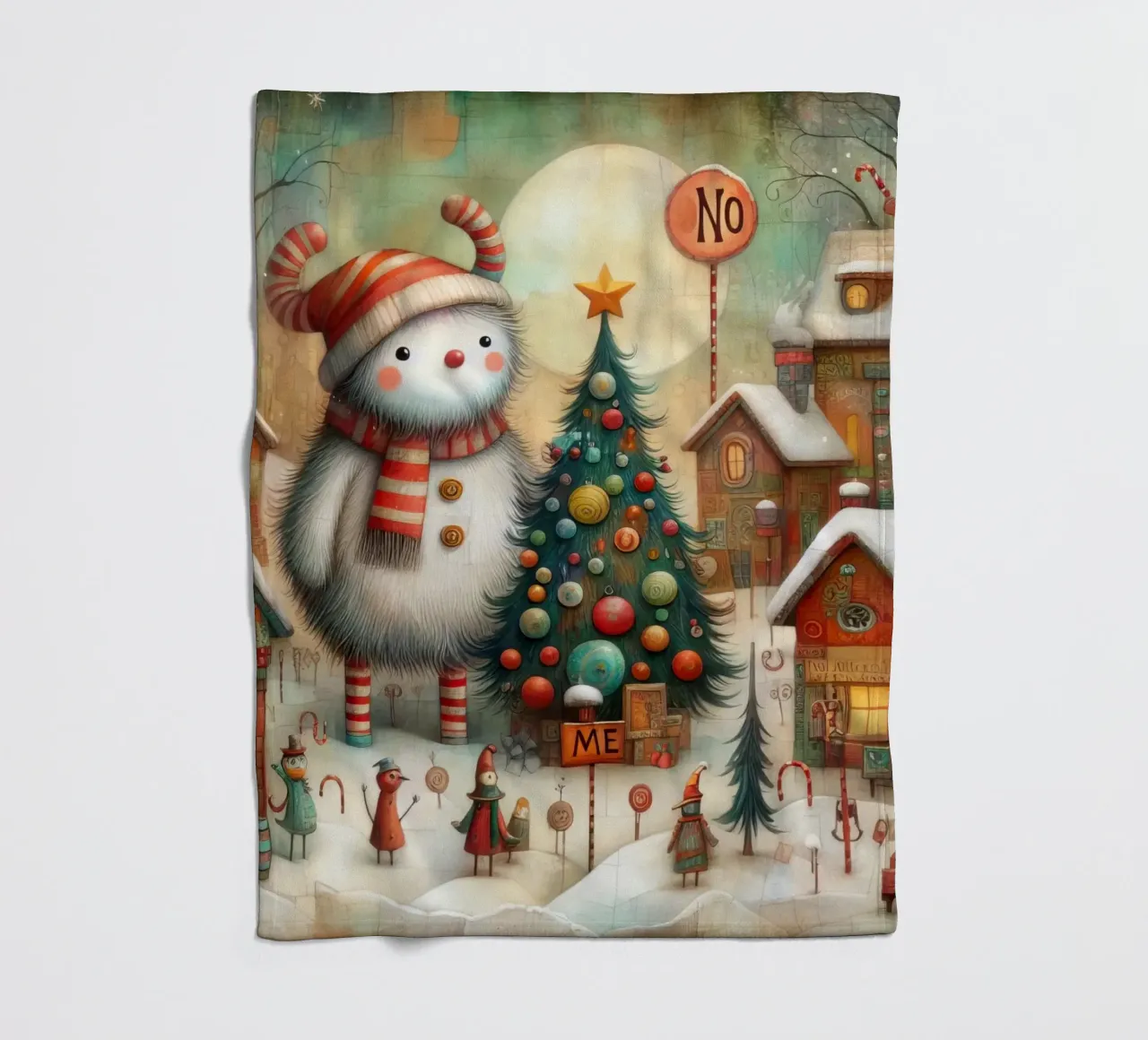 a capricious Santa Claus coperta in pile da 🎁 ARTVI-SHOP
