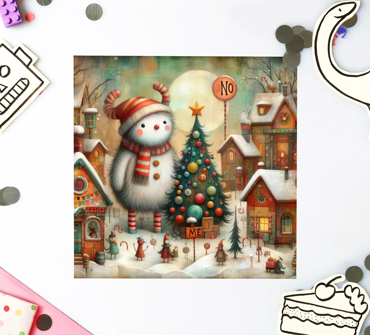a capricious Santa Claus adesivo da 🎁 ARTVI-SHOP