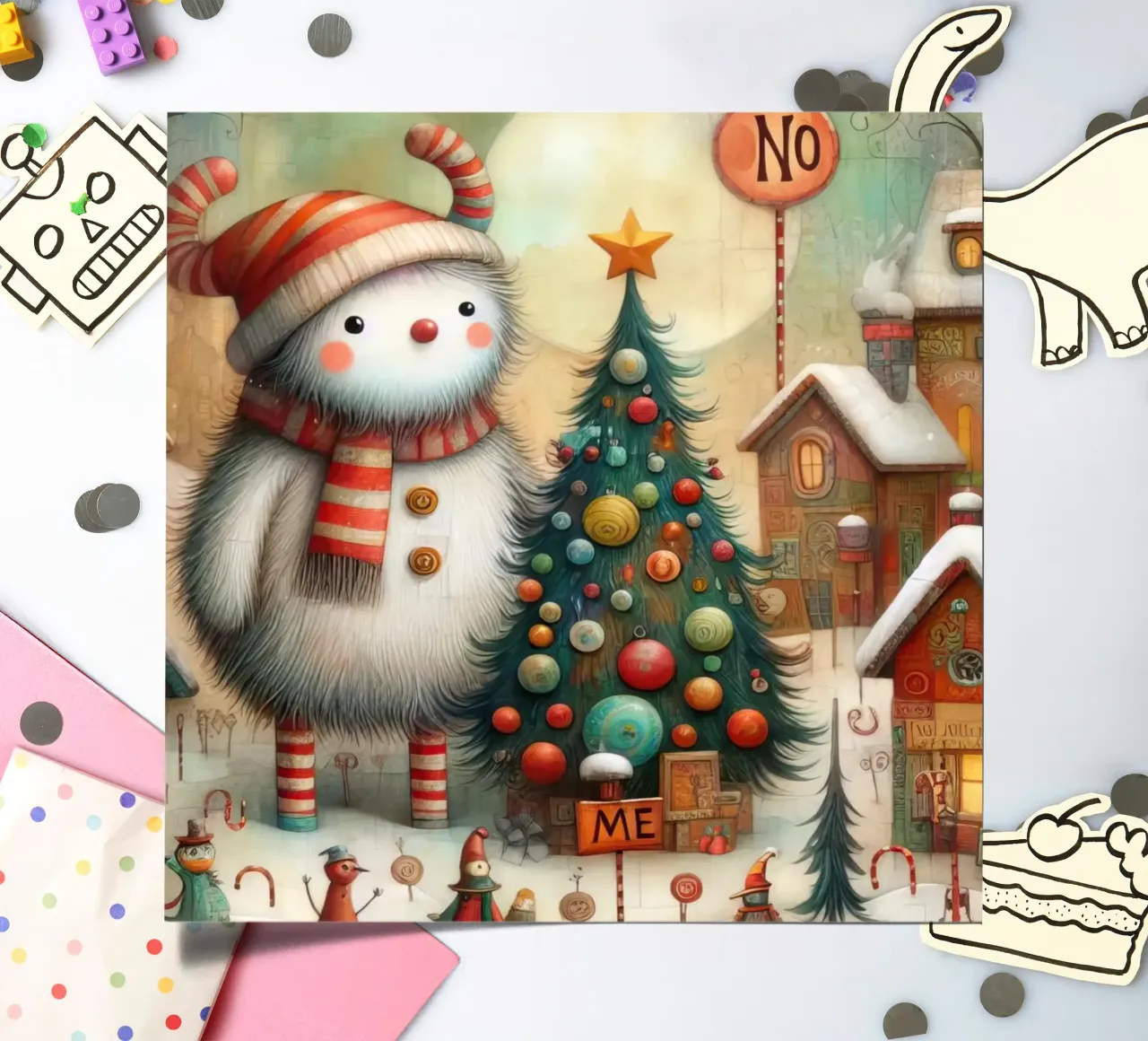 a capricious Santa Claus sticker sheet by 🎁 ARTVI-SHOP