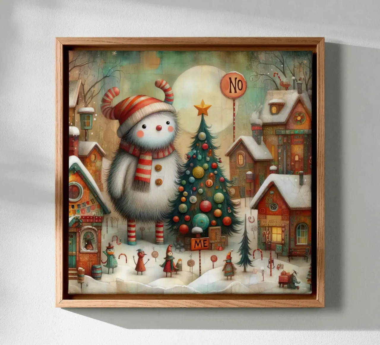 a capricious Santa Claus canvas by 🎁 ARTVI-SHOP