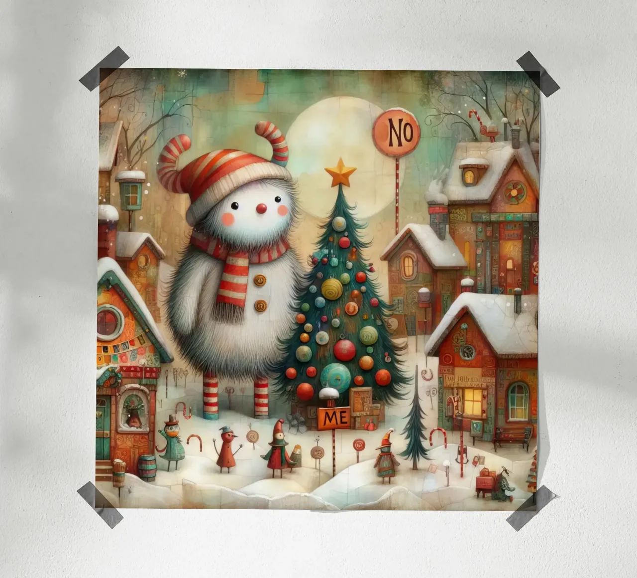 a capricious Santa Claus carta hahnemühle da 🎁 ARTVI-SHOP