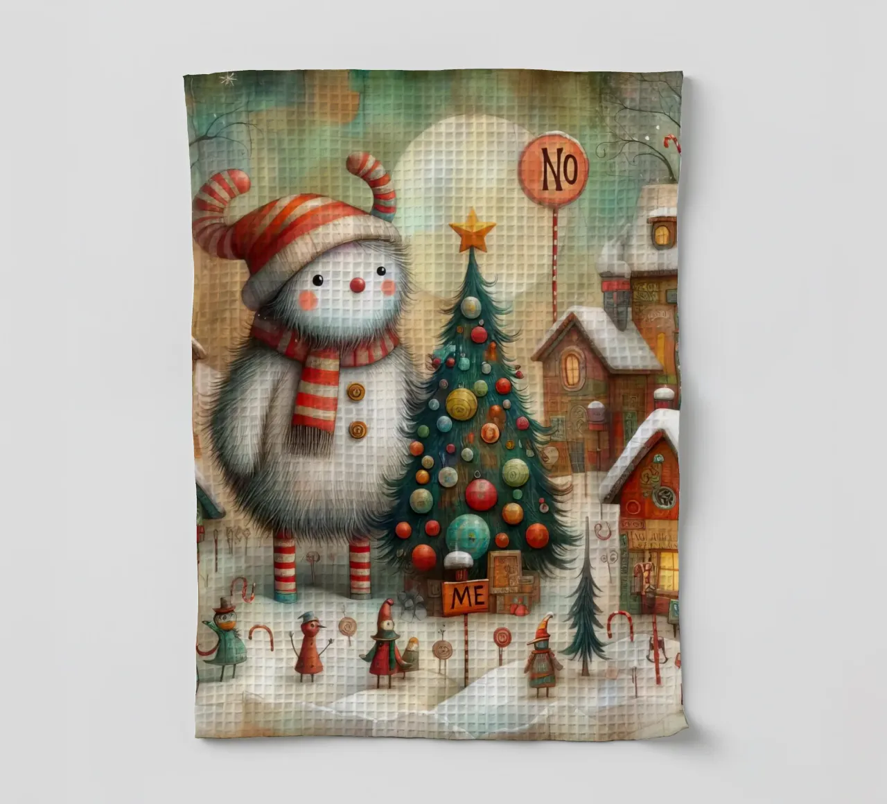 un Père Noël capricieux torchon de 🎁 ARTVI-SHOP