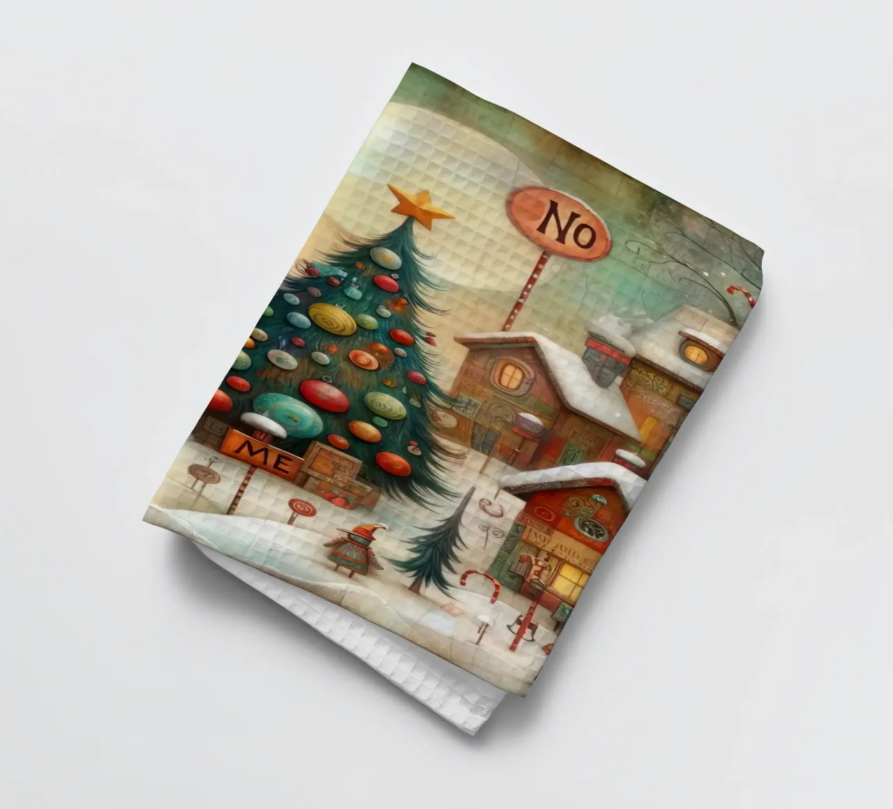 un Père Noël capricieux torchon de 🎁 ARTVI-SHOP