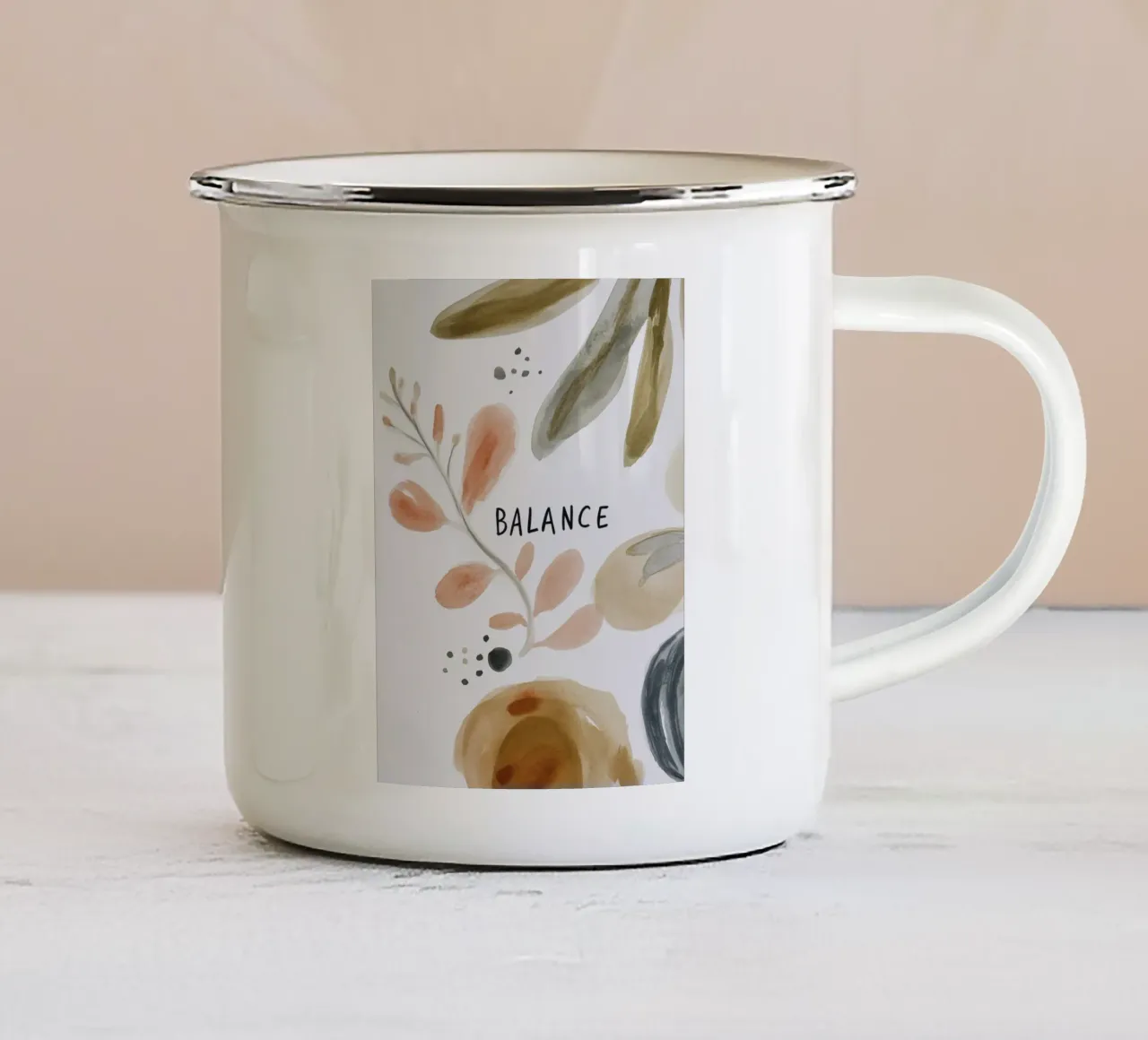 Balance No 3 tazza in smalto da treechild