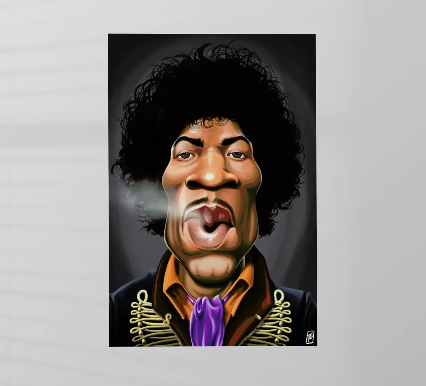 Jimi Hendrix pellicola backlit da Rob Art | Illustration