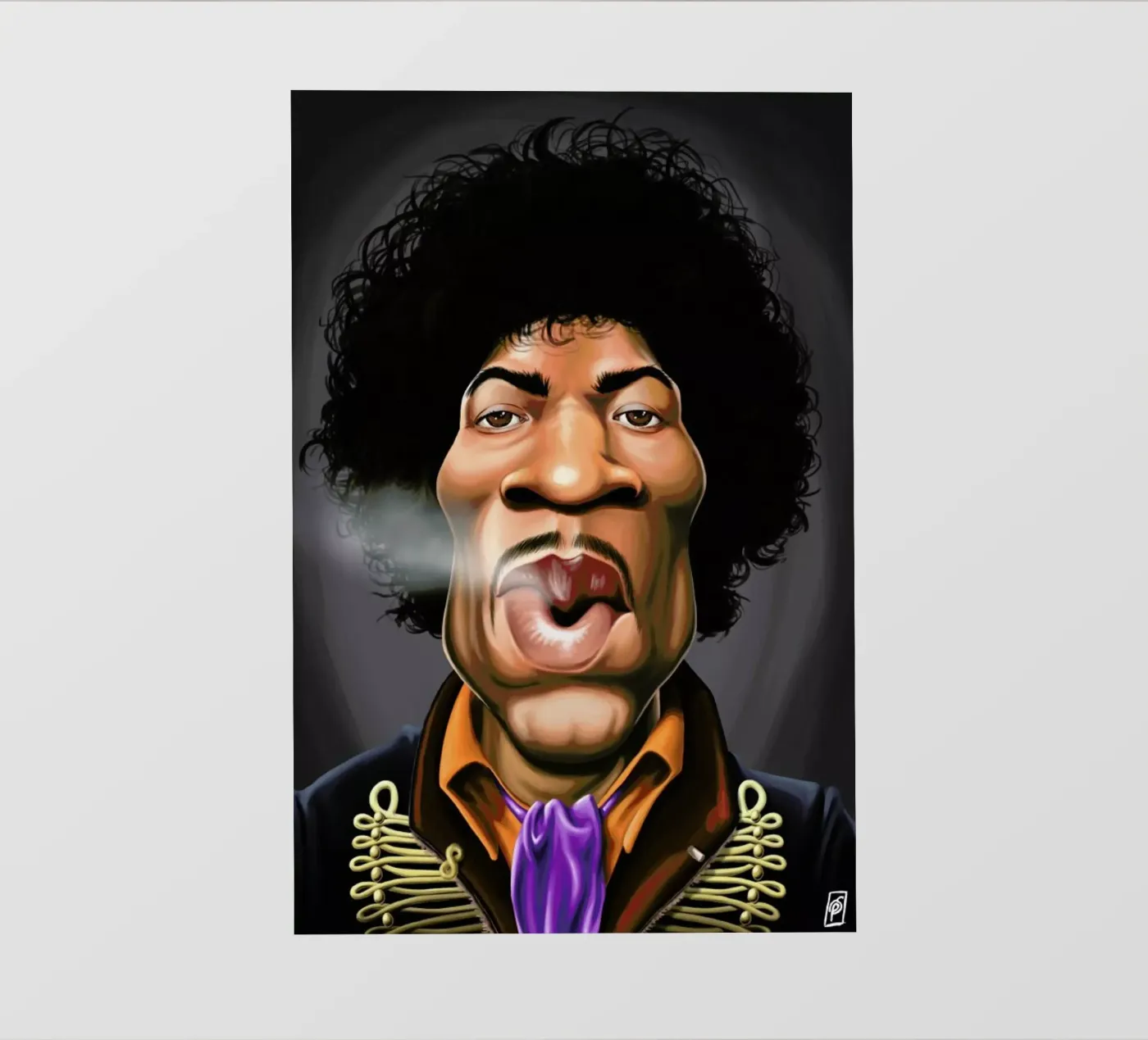Jimi Hendrix pellicola backlit da Rob Art | Illustration