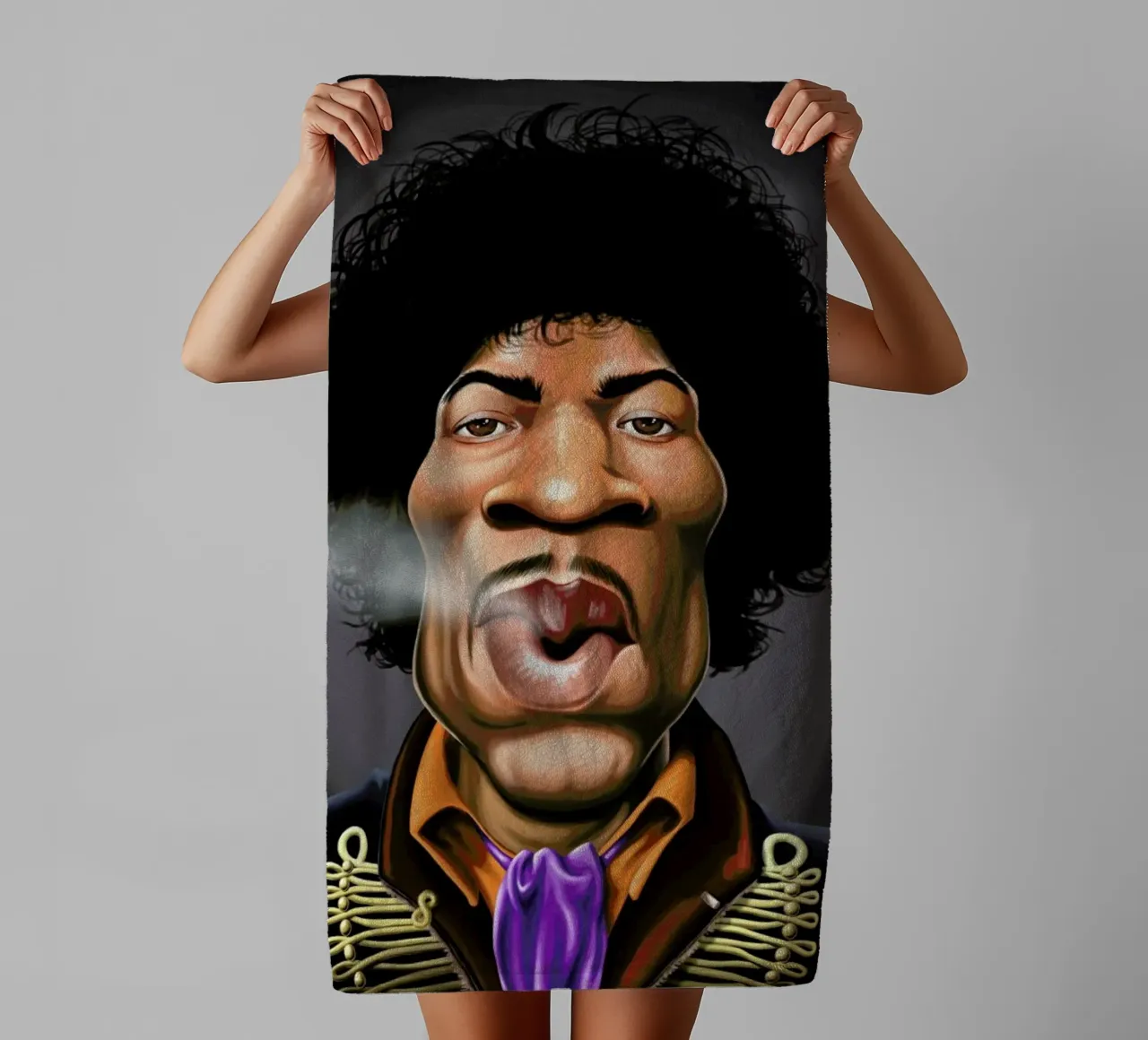 Jimi Hendrix asciugamano da bagno da Rob Art | Illustration
