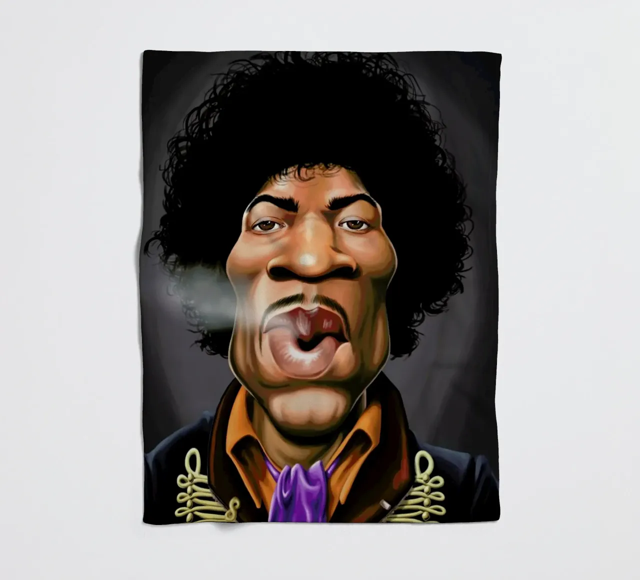 Jimi Hendrix coperta in pile da Rob Art | Illustration