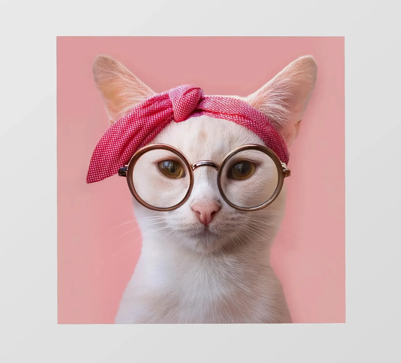 Adorabile gatto con occhiali e fascia per capelli - animale eccentrico telo in pvc da FlexiDesignsByK