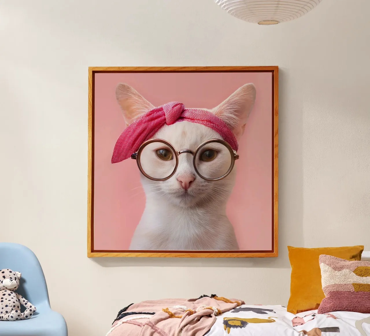 Adorabile gatto con occhiali e fascia per capelli - animale eccentrico plexiglass da FlexiDesignsByK