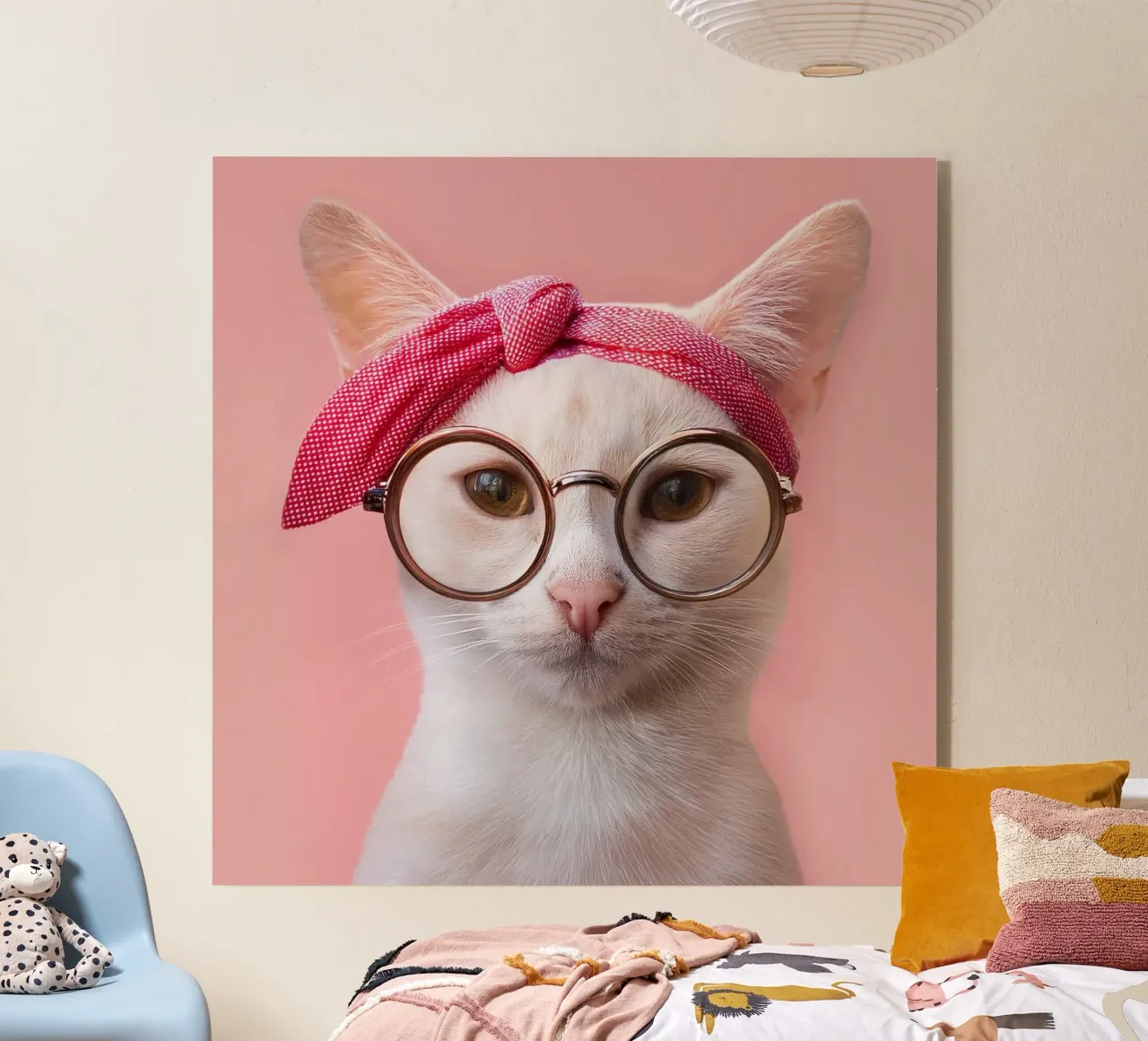 Adorabile gatto con occhiali e fascia per capelli - animale eccentrico plexiglass da FlexiDesignsByK