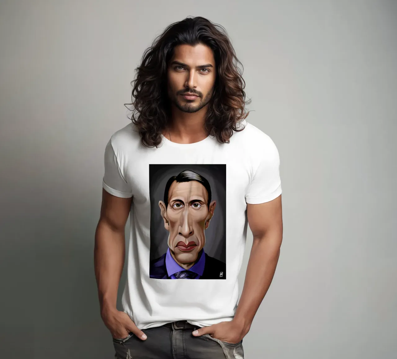 Mads Mikkelson t-shirt da Rob Art | Illustration