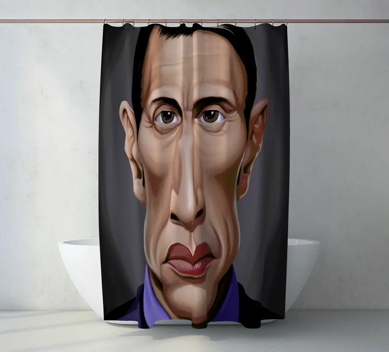 Mads Mikkelson tenda da doccia da Rob Art | Illustration