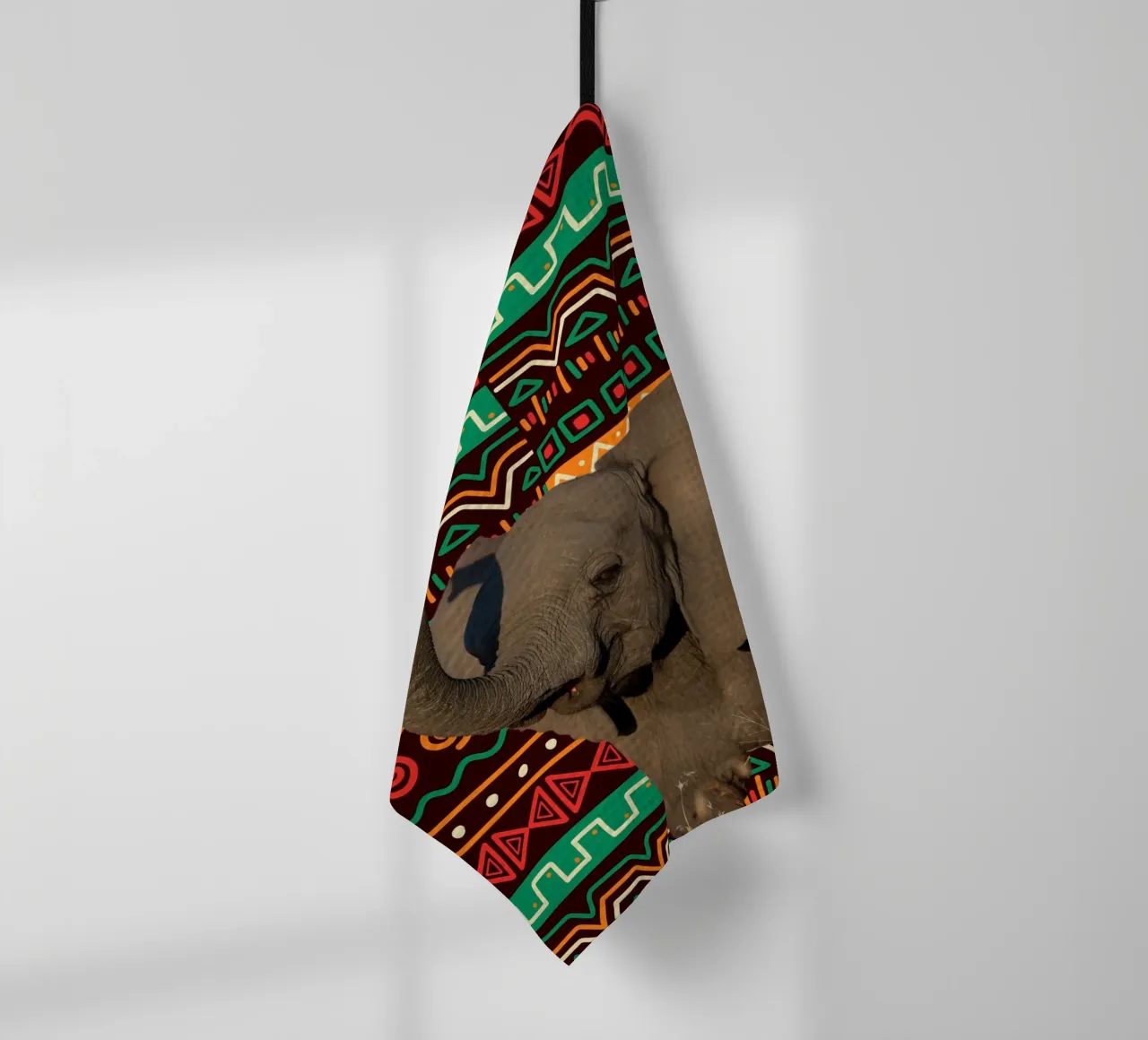 Elefant 2 tea towel by Mounias Design
