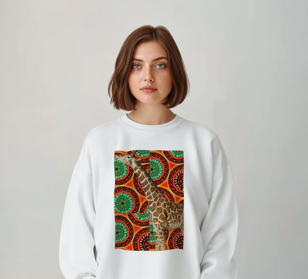 Giraffe sweatshirt by Mounias Design