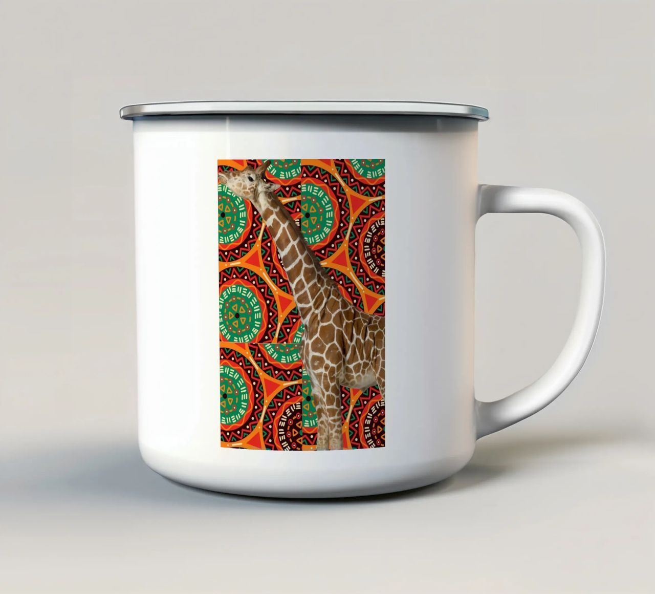 Giraffe tazza in smalto da Mounias Design