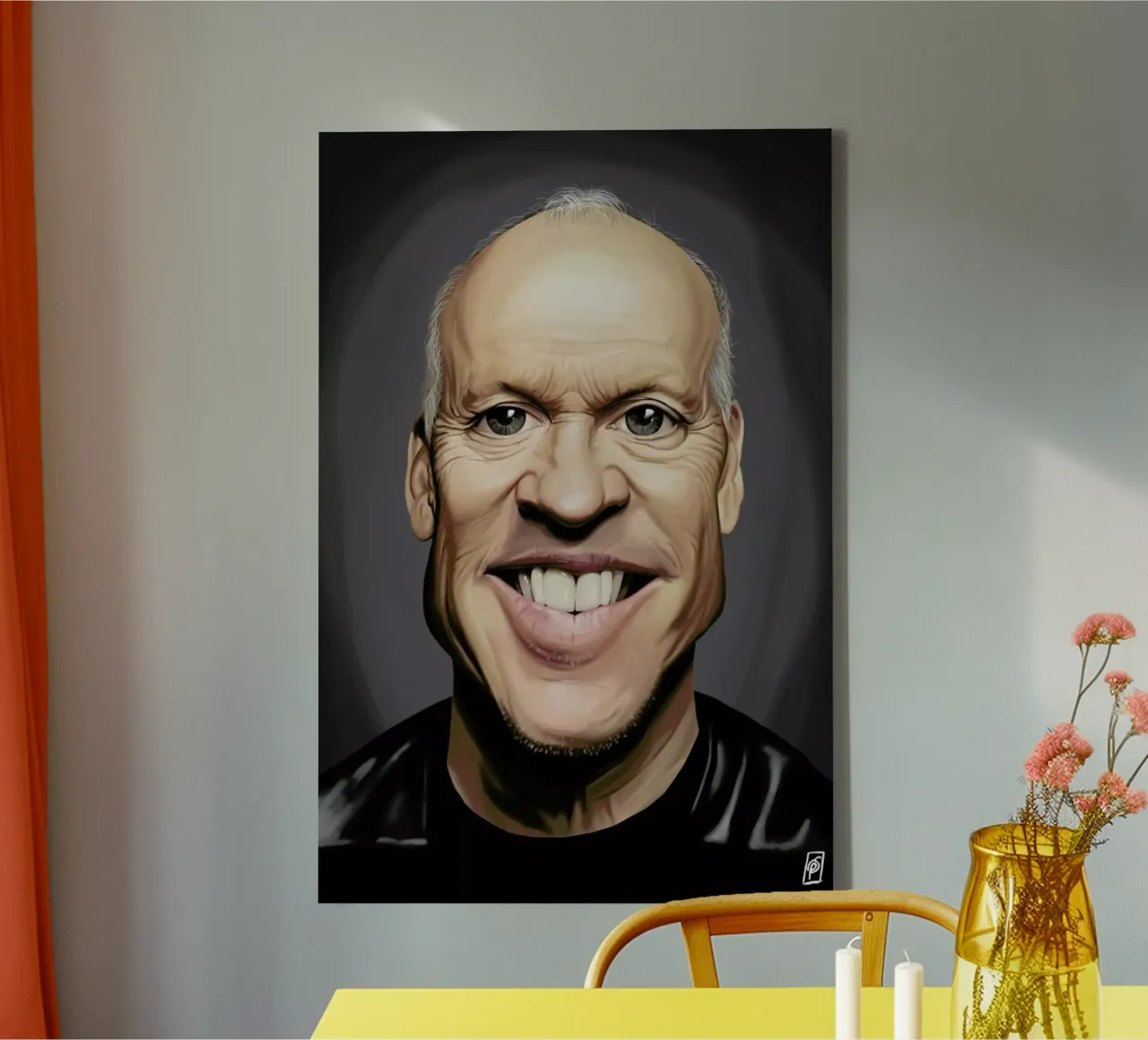 Michael Keaton tela con Cornice a cassetta da Rob Art | Illustration