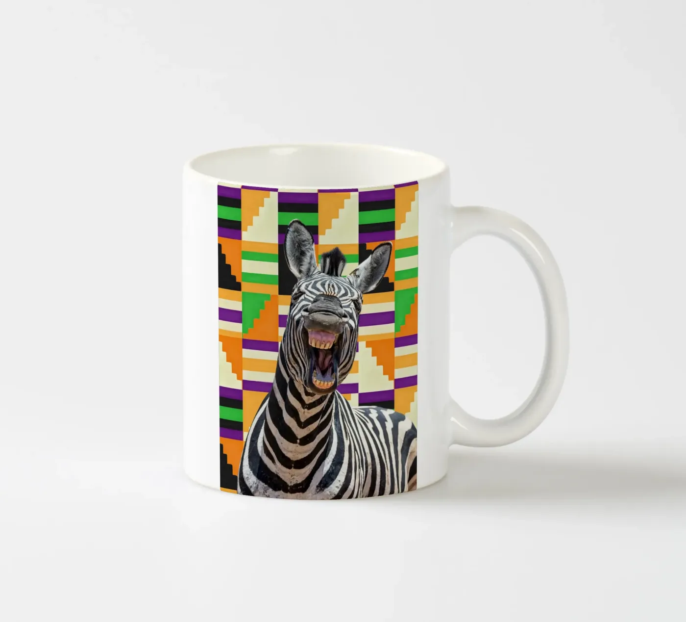 Zebra ceramic mug by Mounias Design
