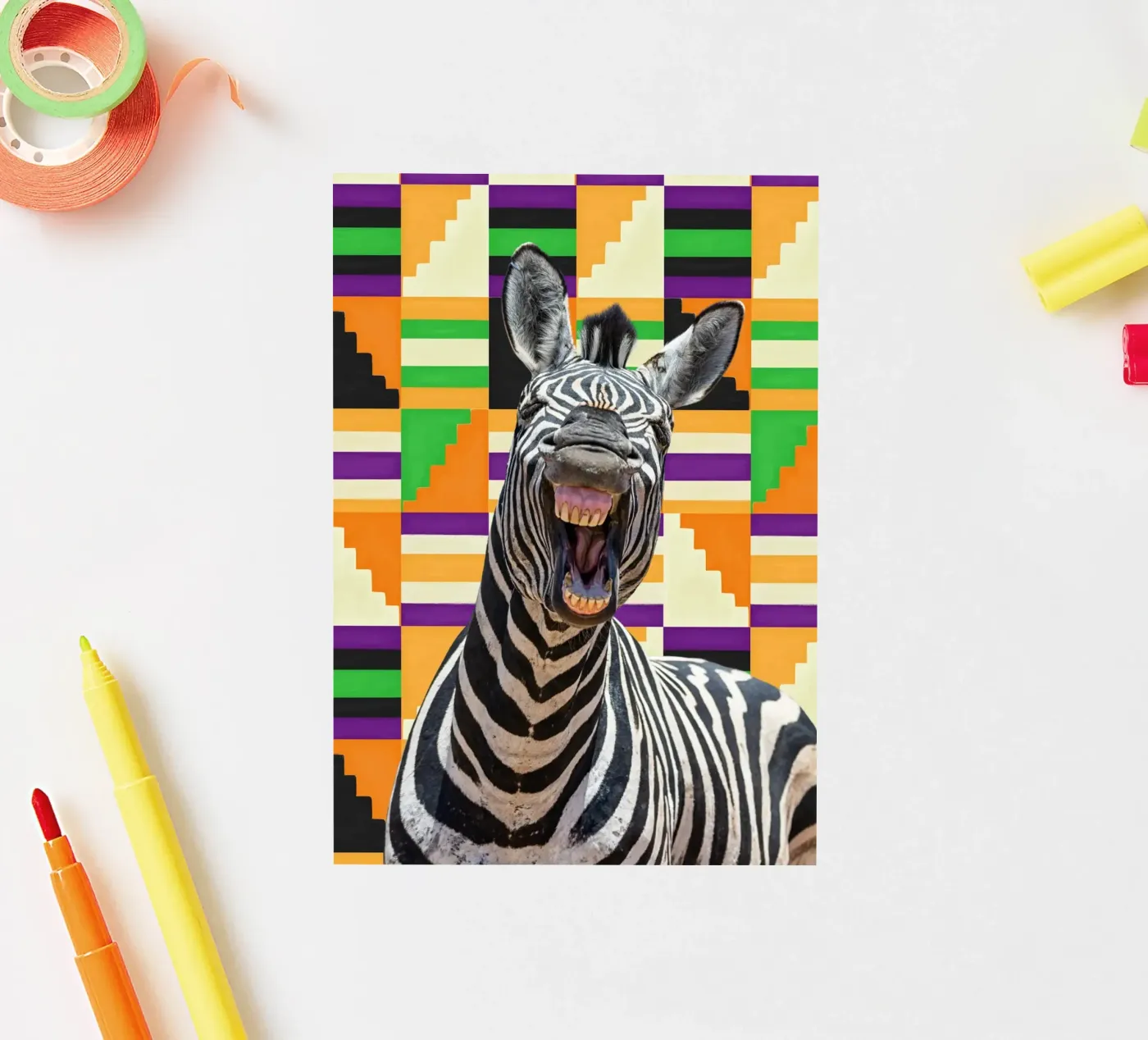 Zebra sticker by Mounias Design