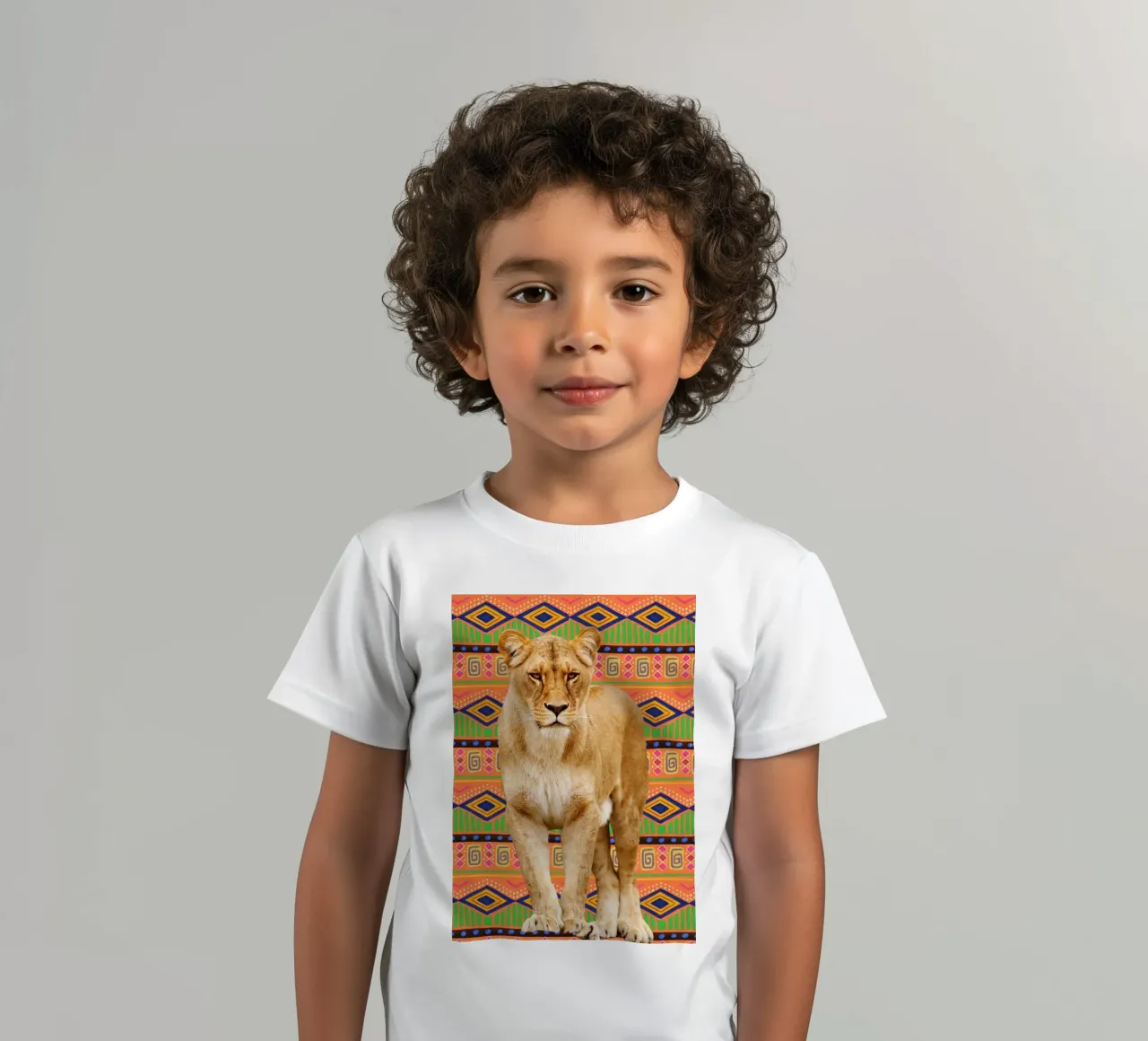 Löwe t-shirt bambini da Mounias Design