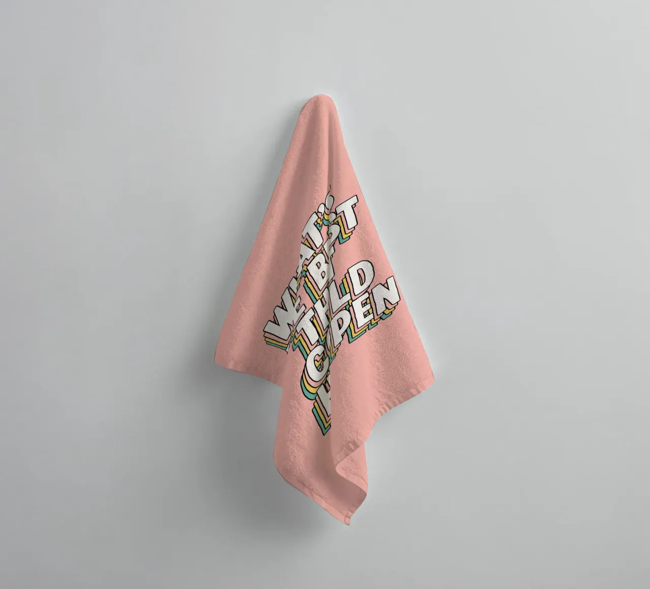 What's The Best That Could Happen Typografie Design towel by THE MOTIVATED TYPE