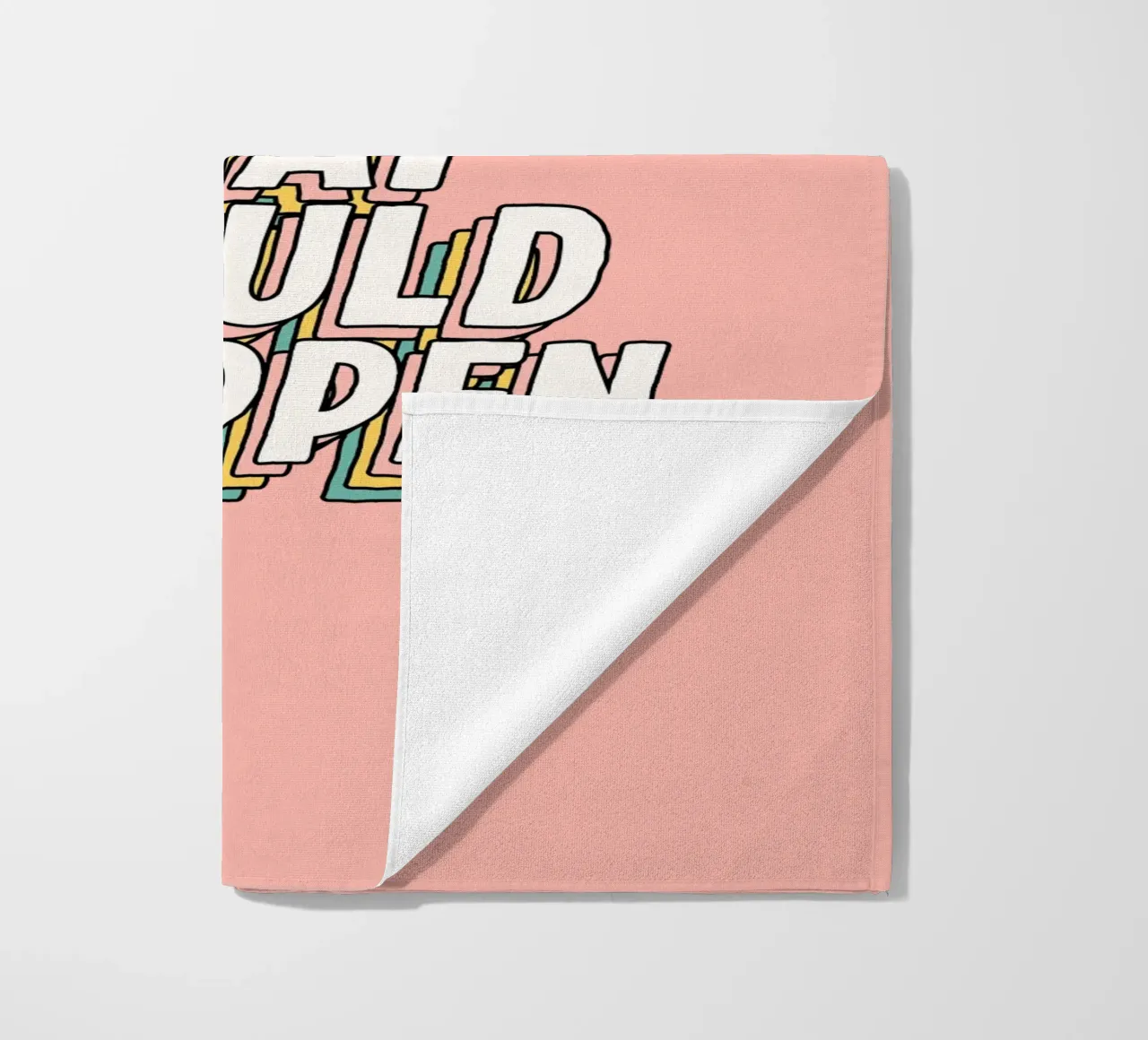 What's The Best That Could Happen Typografie Design beach towel by THE MOTIVATED TYPE