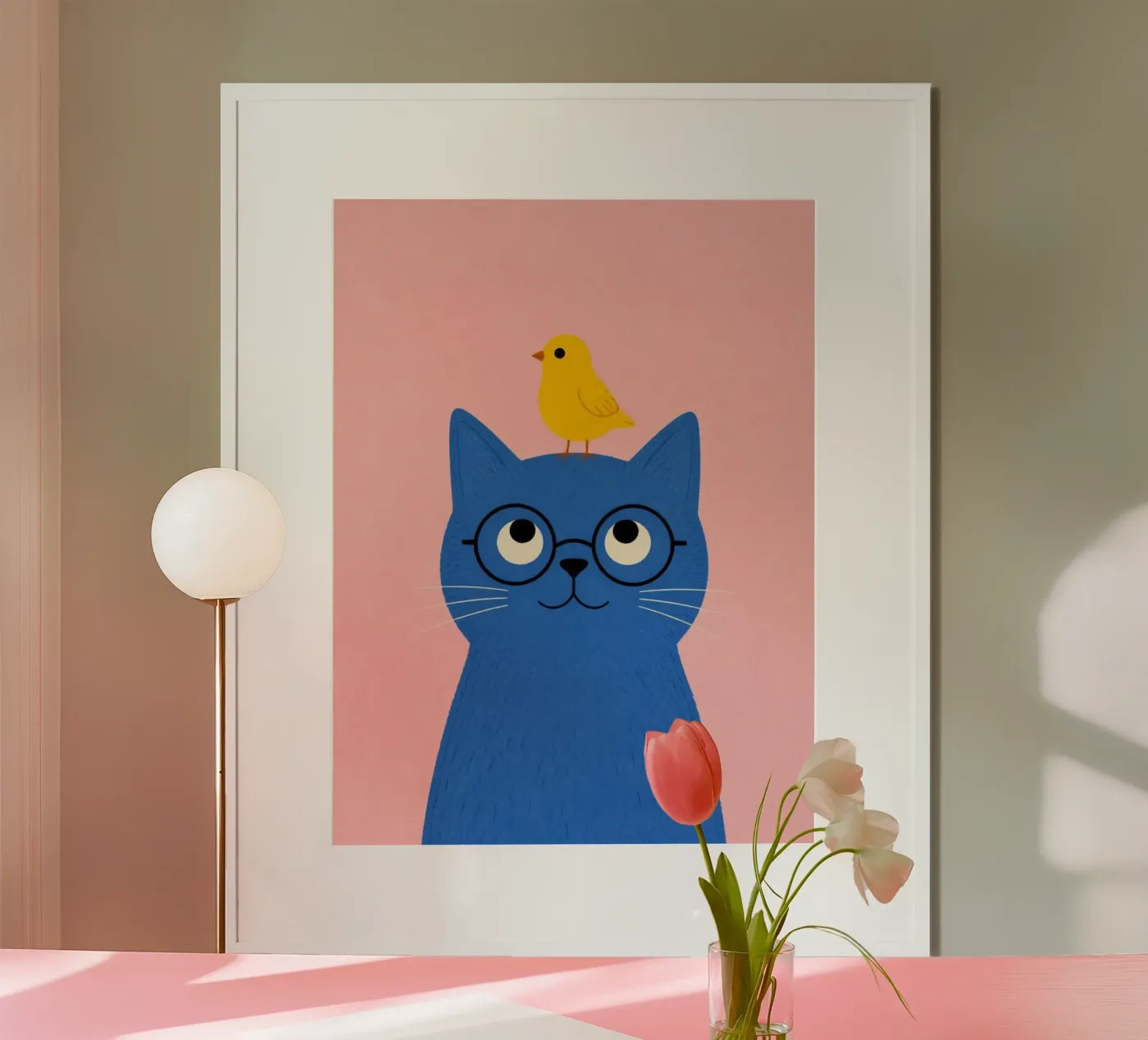 Curious Blue Cat poster da Strangersness