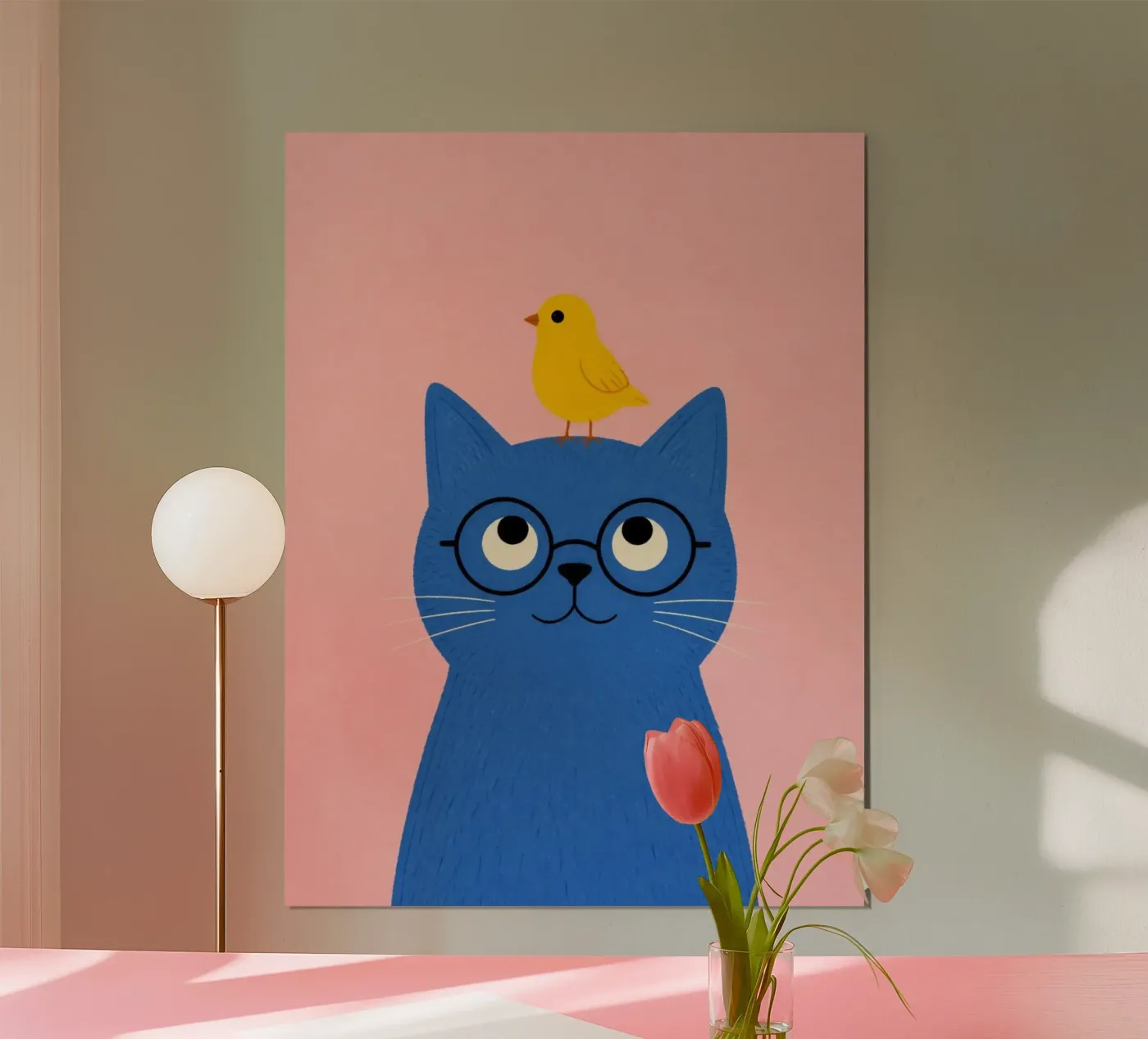 Curious Blue Cat poster da Strangersness