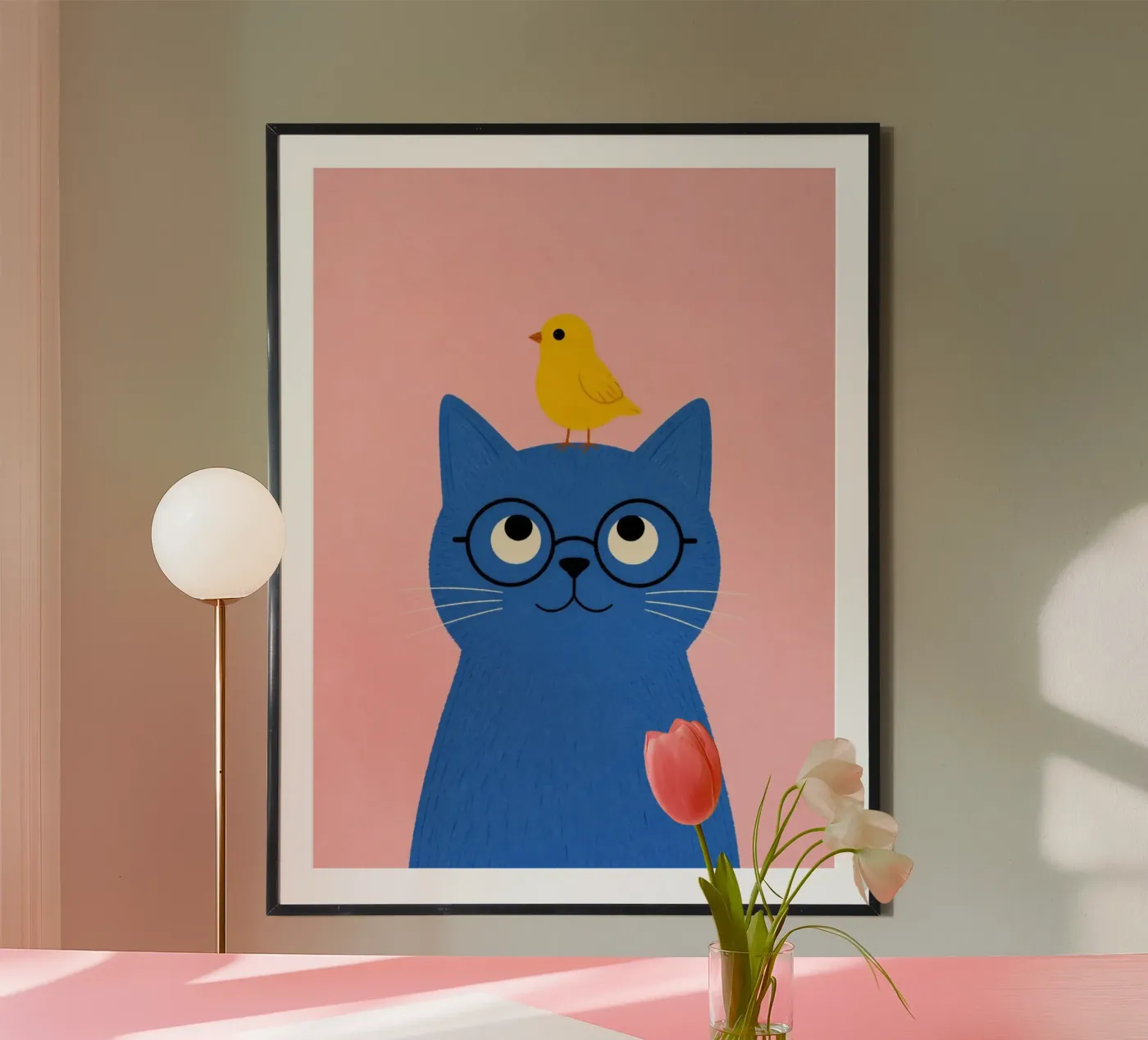 Curious Blue Cat poster da Strangersness
