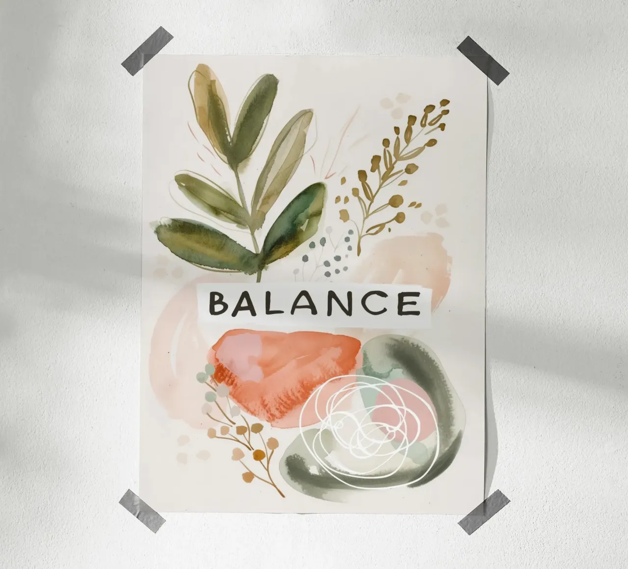 Balance No 4 poster con telaio in alluminio da treechild