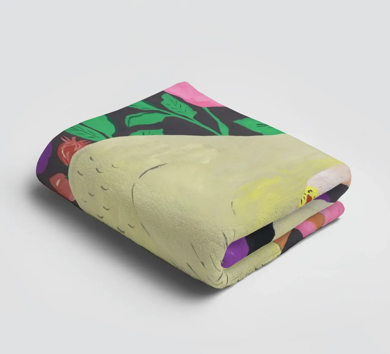 Ducks on Floral Background asciugamano da bagno da Atelier Mave