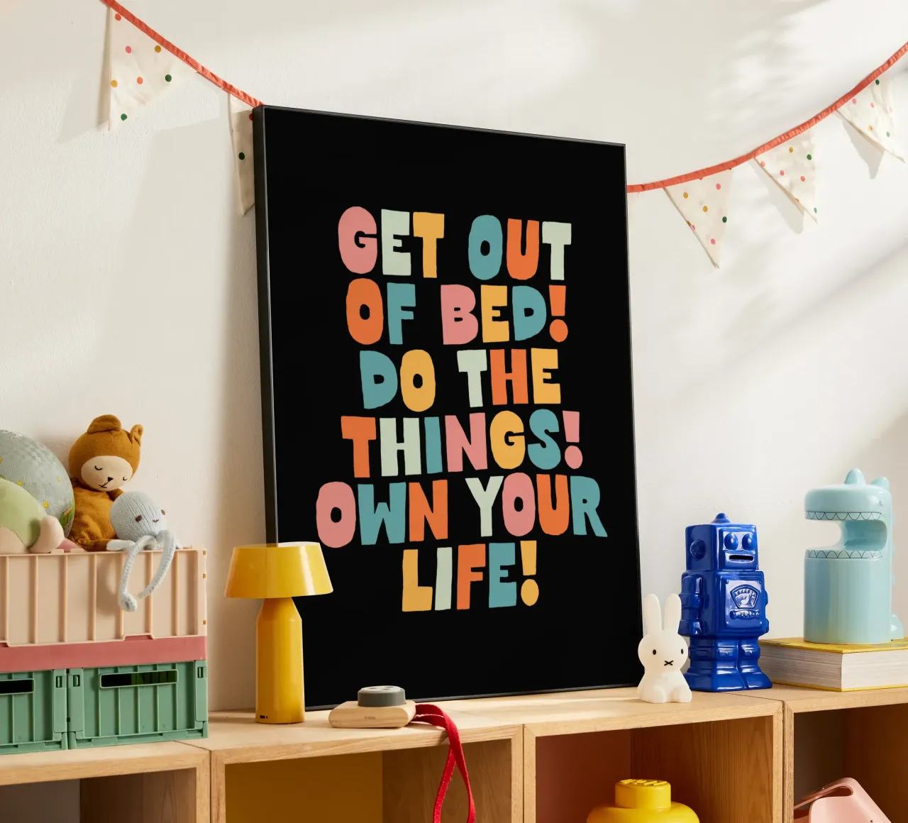 Get Out of Bed, Do The Things, Own Your Life forex plate by THE MOTIVATED TYPE