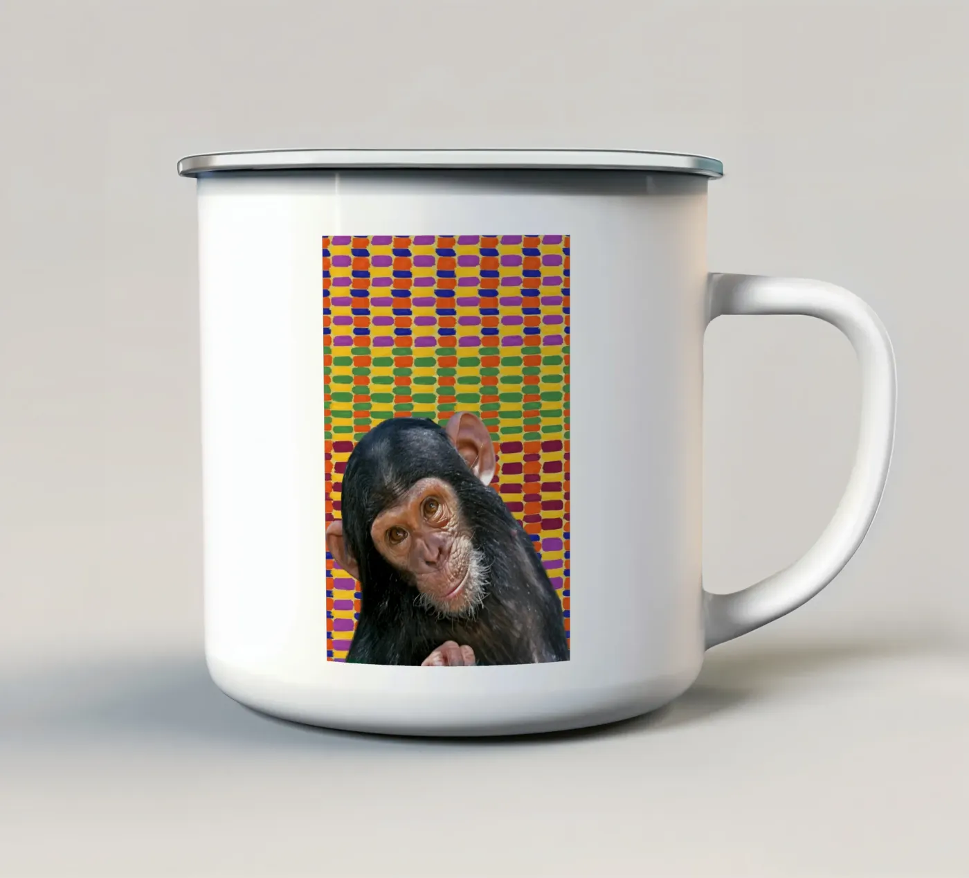 Affe enamel mug by Mounias Design