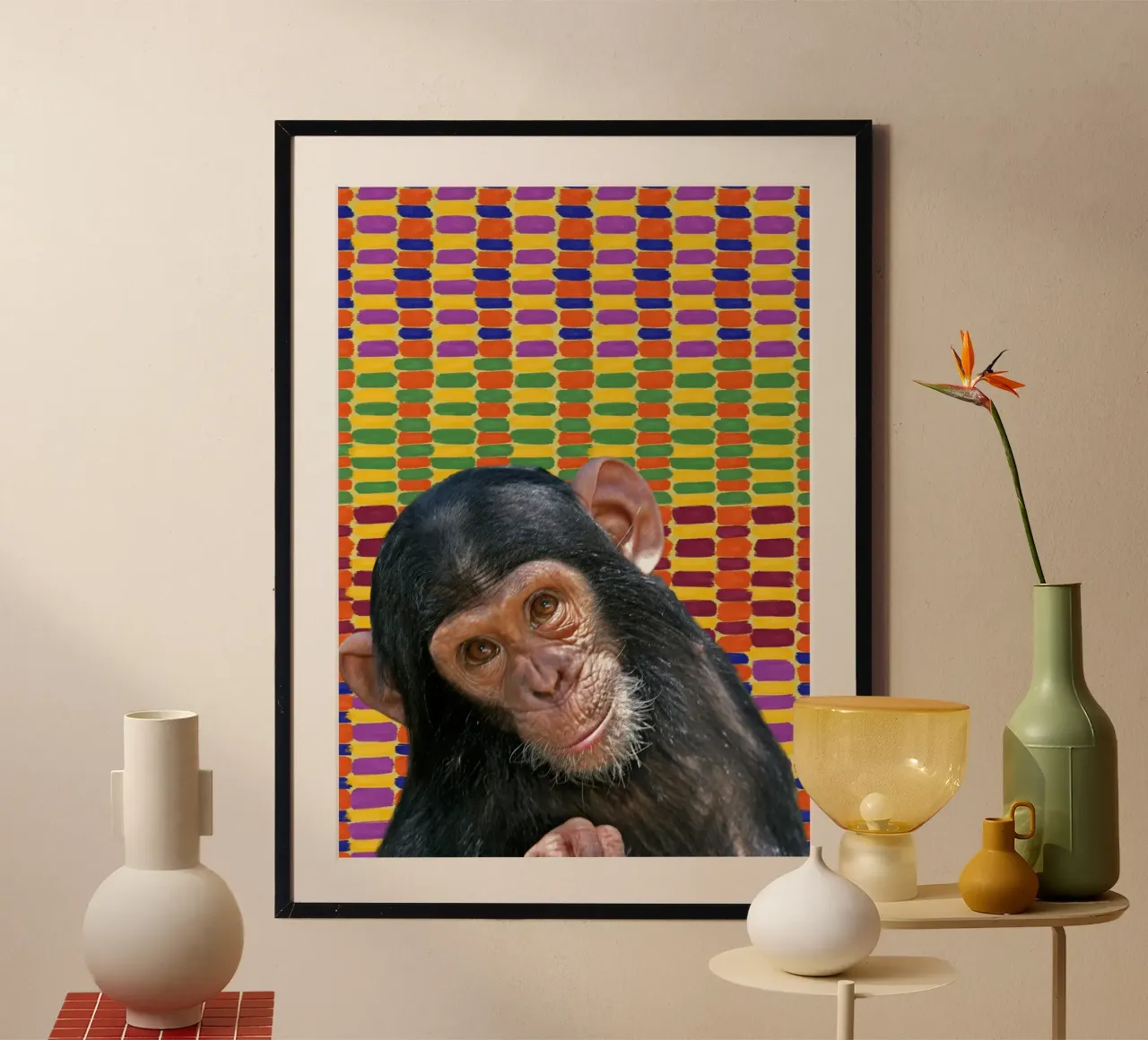 Affe poster con telaio in plastica da Mounias Design
