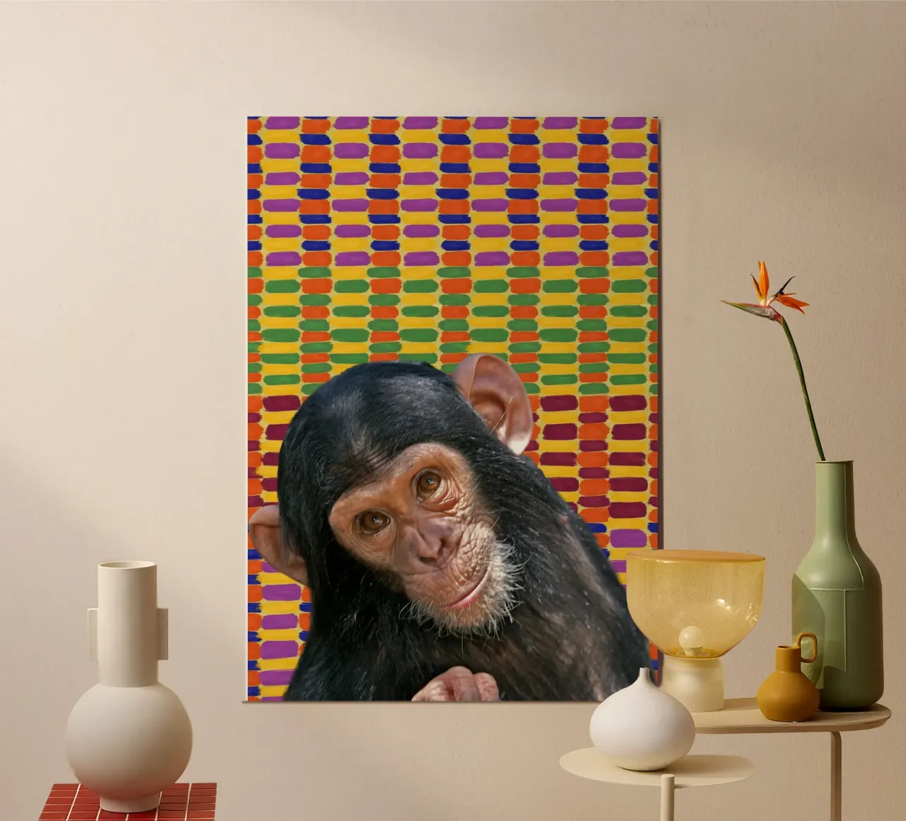 Affe poster con telaio in plastica da Mounias Design