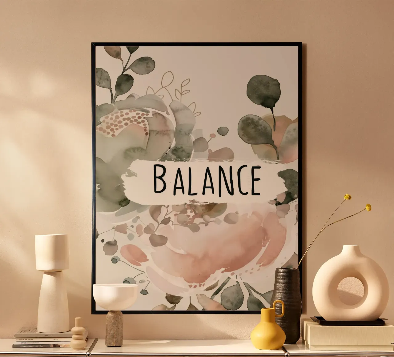 Balance No 5 poster con telaio in plastica da treechild