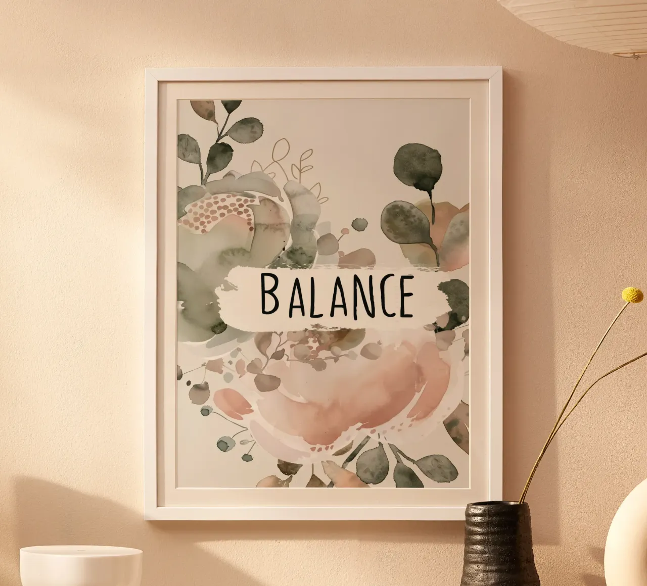 Balance No 5 poster con telaio in plastica da treechild