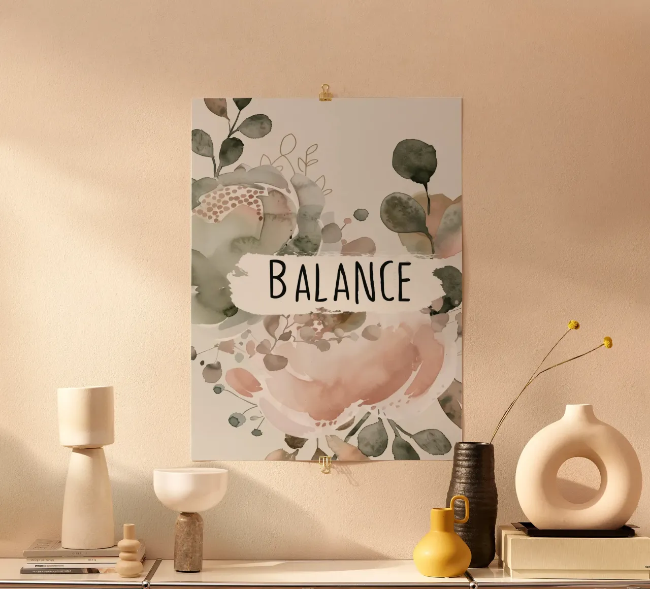 Balance No 5 poster con telaio in plastica da treechild