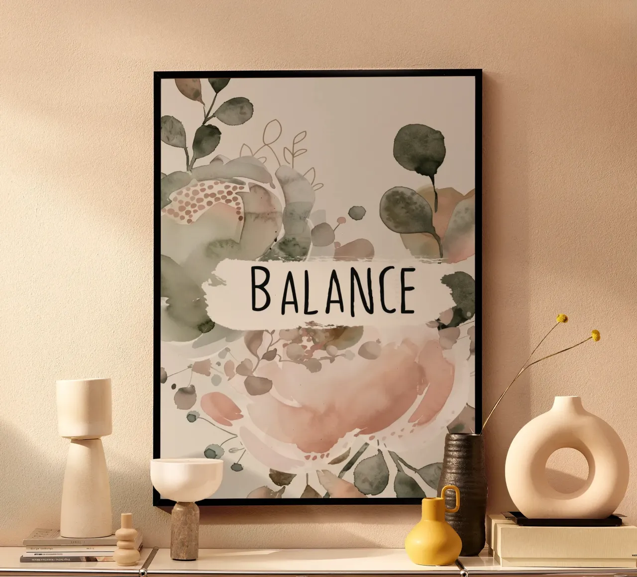 Balance No 5 poster con telaio in plastica da treechild