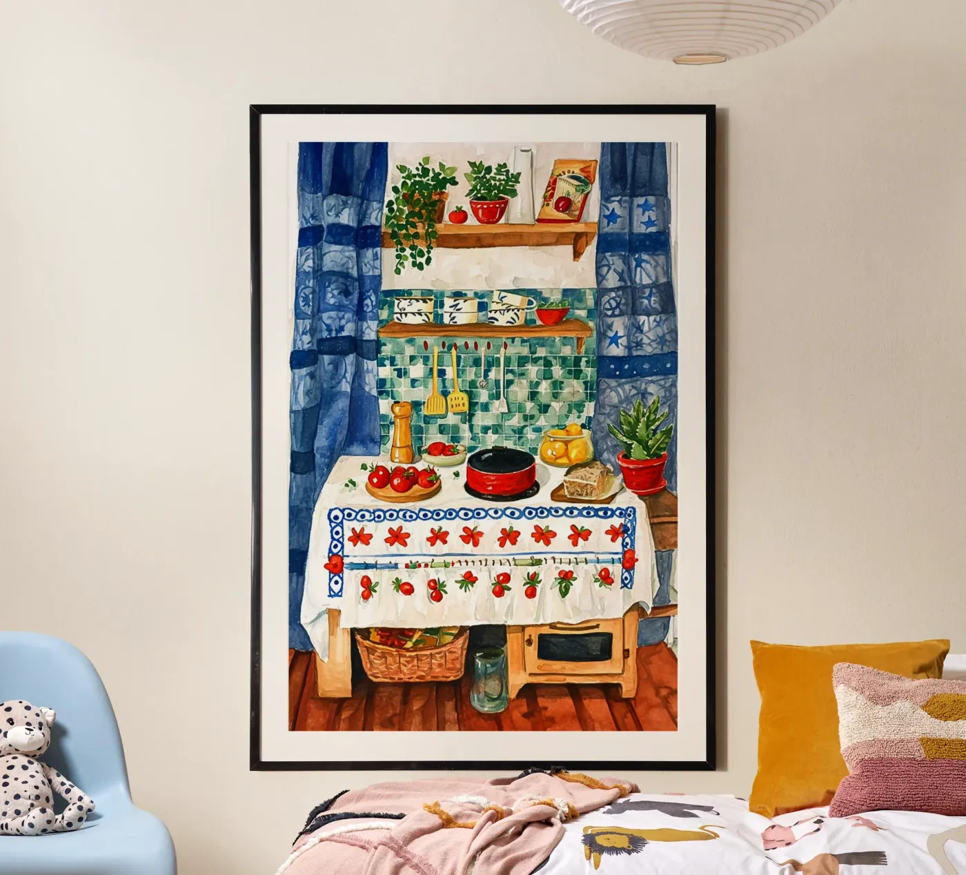 Cozy Rustic Italian Kitchen poster by Artsy Bessy