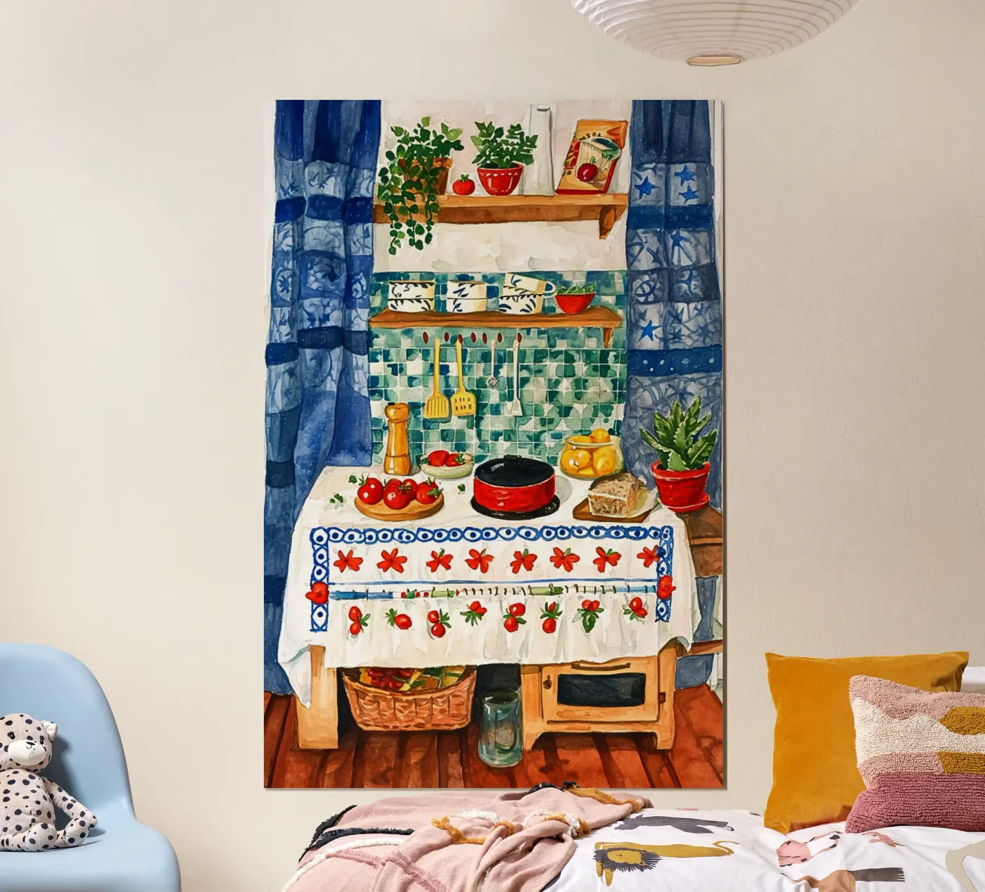 Cozy Rustic Italian Kitchen poster by Artsy Bessy