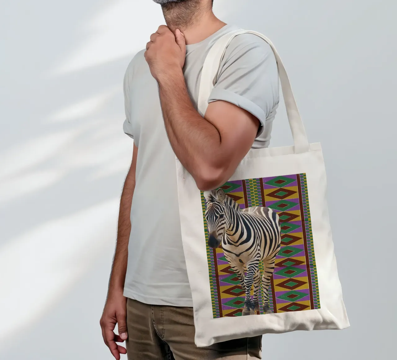 Zebra 2 tote bag by Mounias Design
