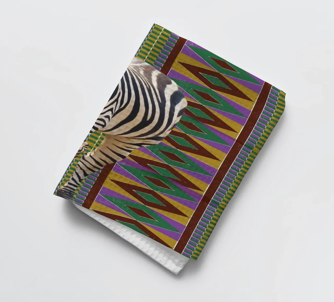 Zebra 2 tea towel by Mounias Design