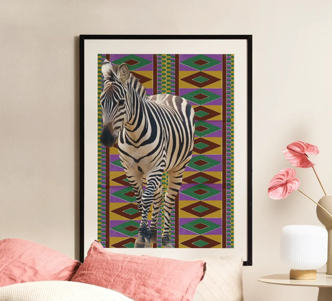 Zebra 2 poster by Mounias Design